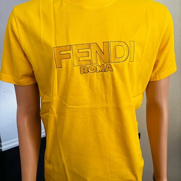 Fendi Roma Bold Yellow Tee - Picture 1 of 4